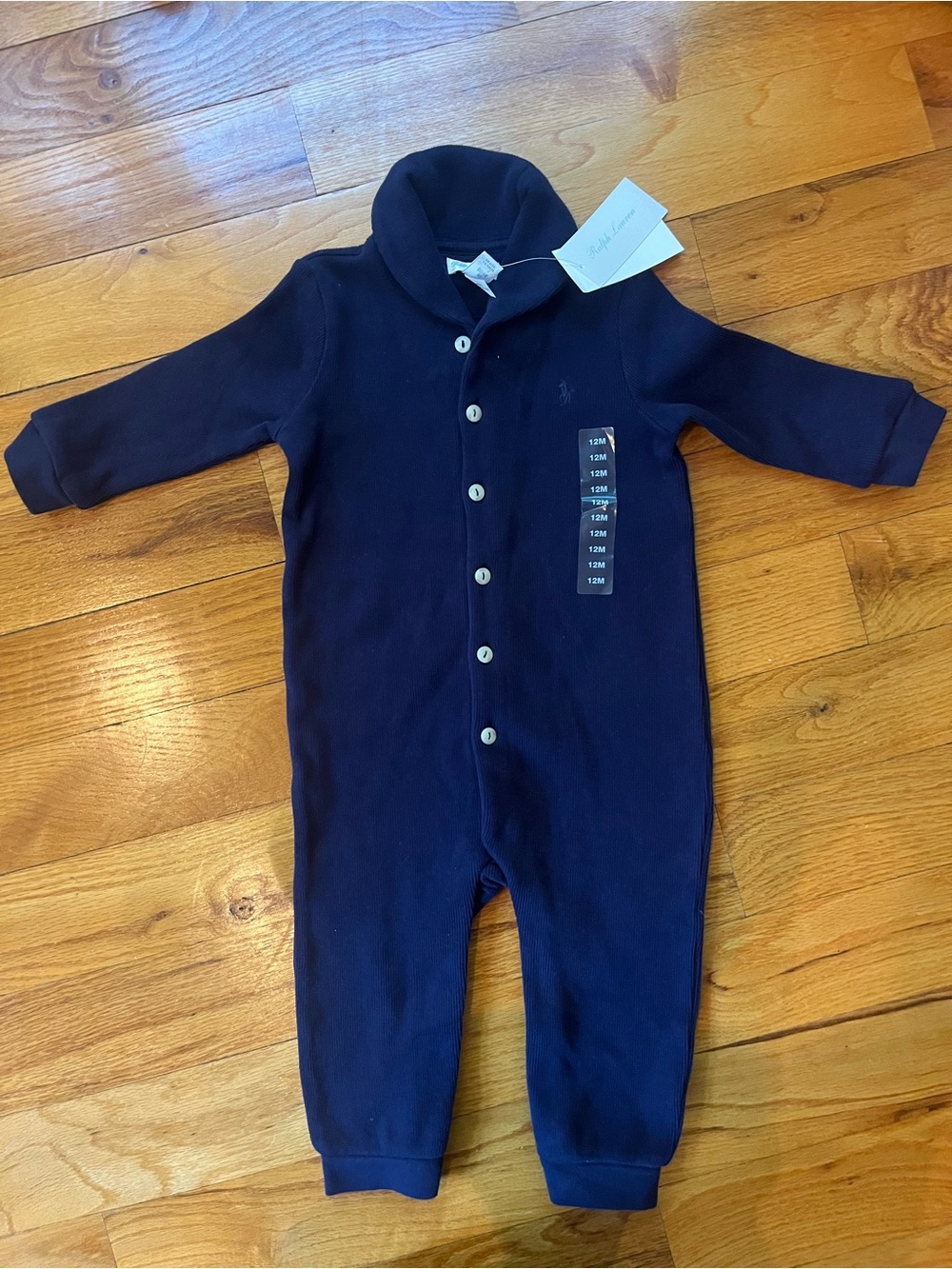 Ralph Lauren NWT Navy Blue Baby One-Piece Romper sweater